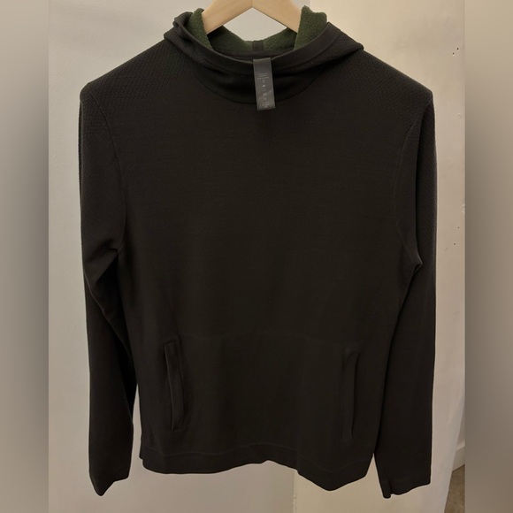 lululemon athletica Other - Lululemon Knit Hoodie Pullover Dark Green Long Sleeve Front Pockets Medium